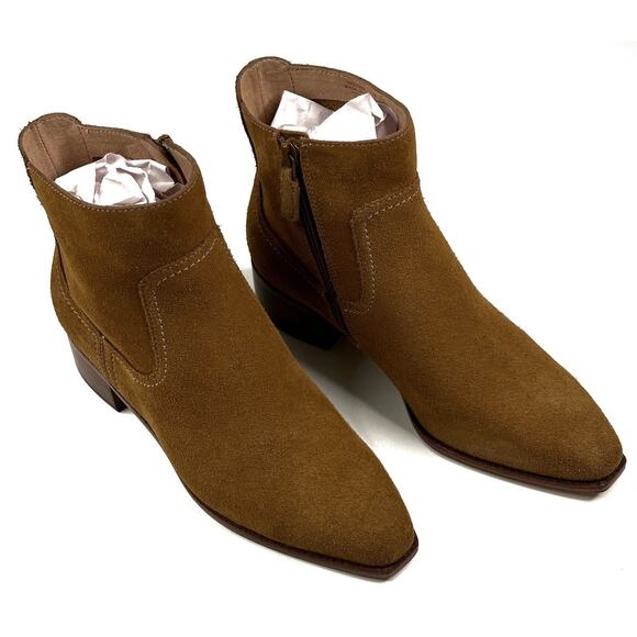 Cole Haan Naia Womens Brown Suede Booties Ankle Boots Size7B W32260 New - Picture 1 of 11
